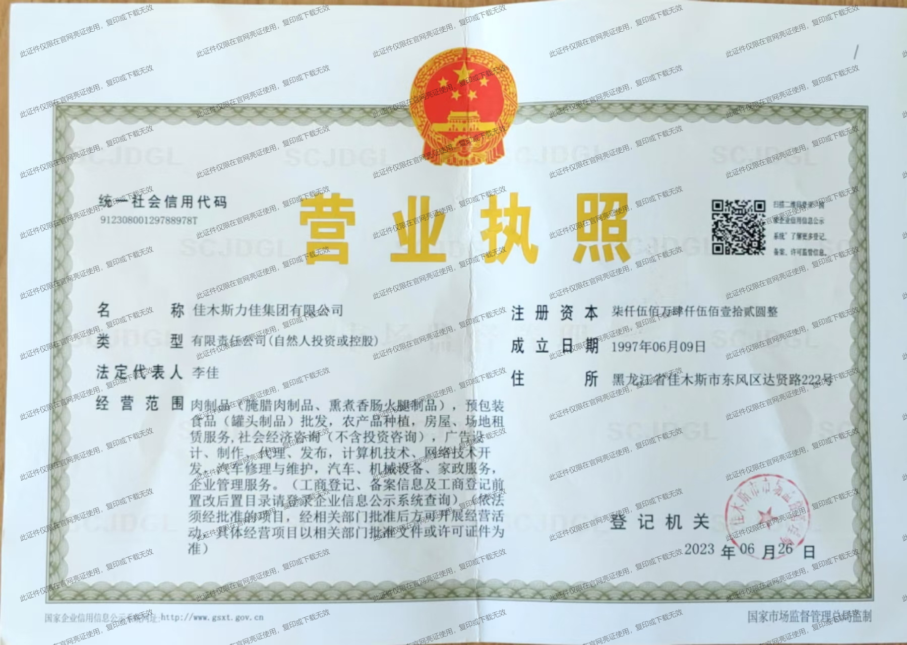 佳木斯力佳集團有限公司